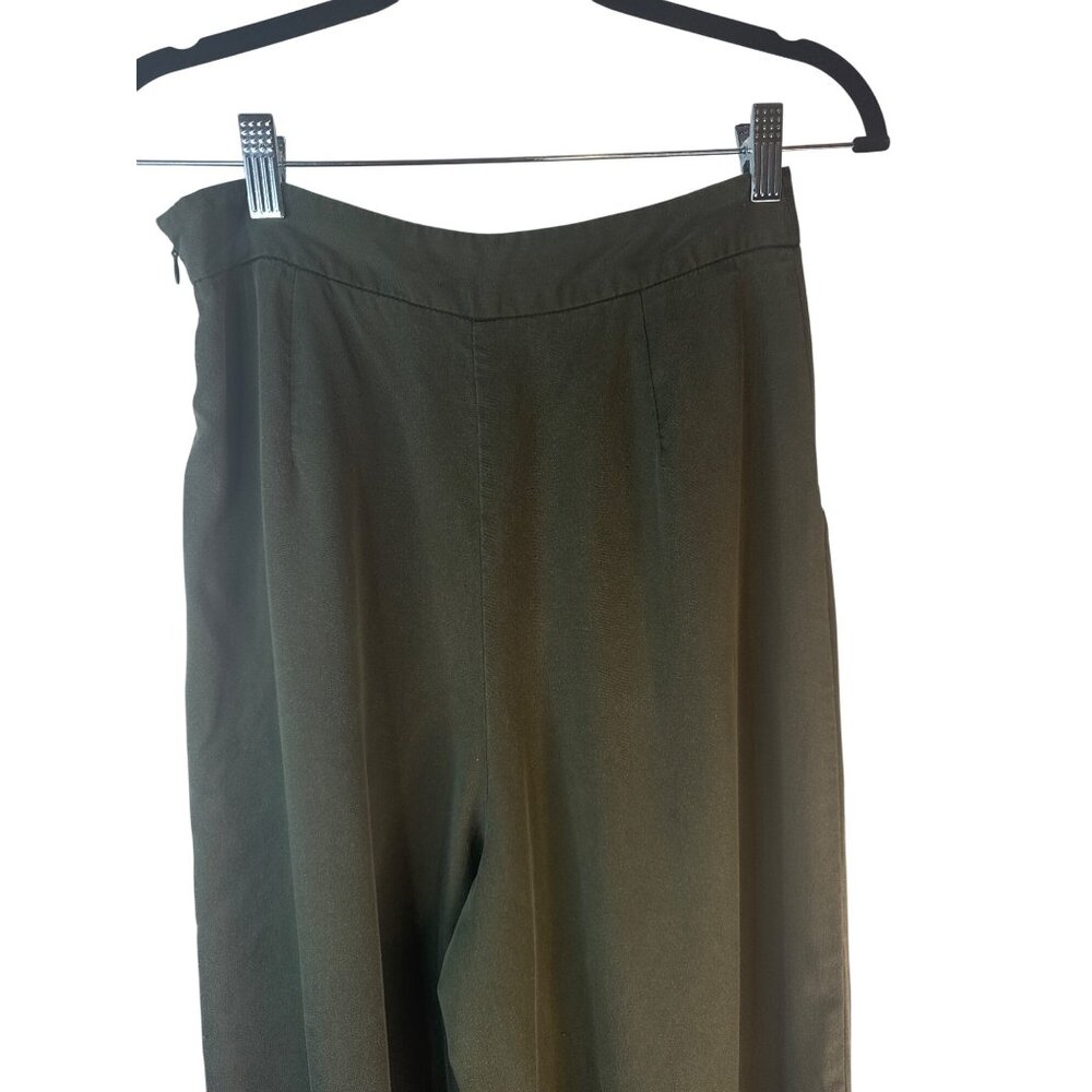 2/$30 ZARA Womens Medium Olive Green Wide Leg Pants - Picture 14 of 15